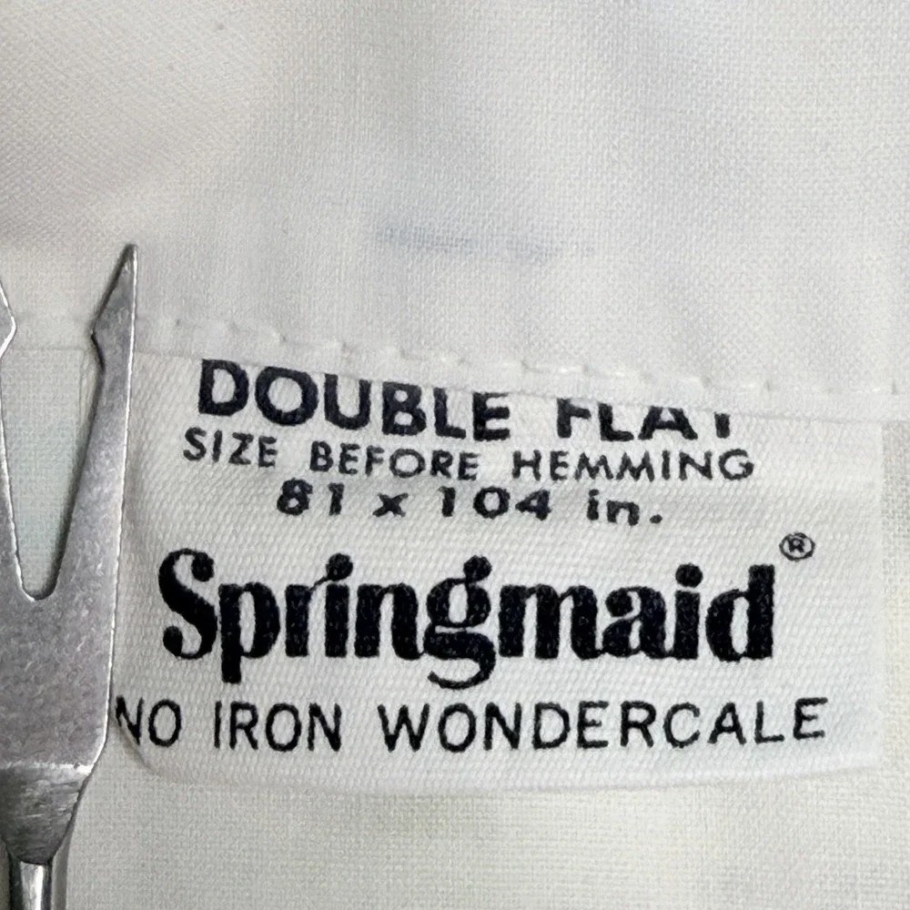 VTG Springmaid Double Flat Sheet Daisy Floral 81x104 Pastel Cottagecore USA Made